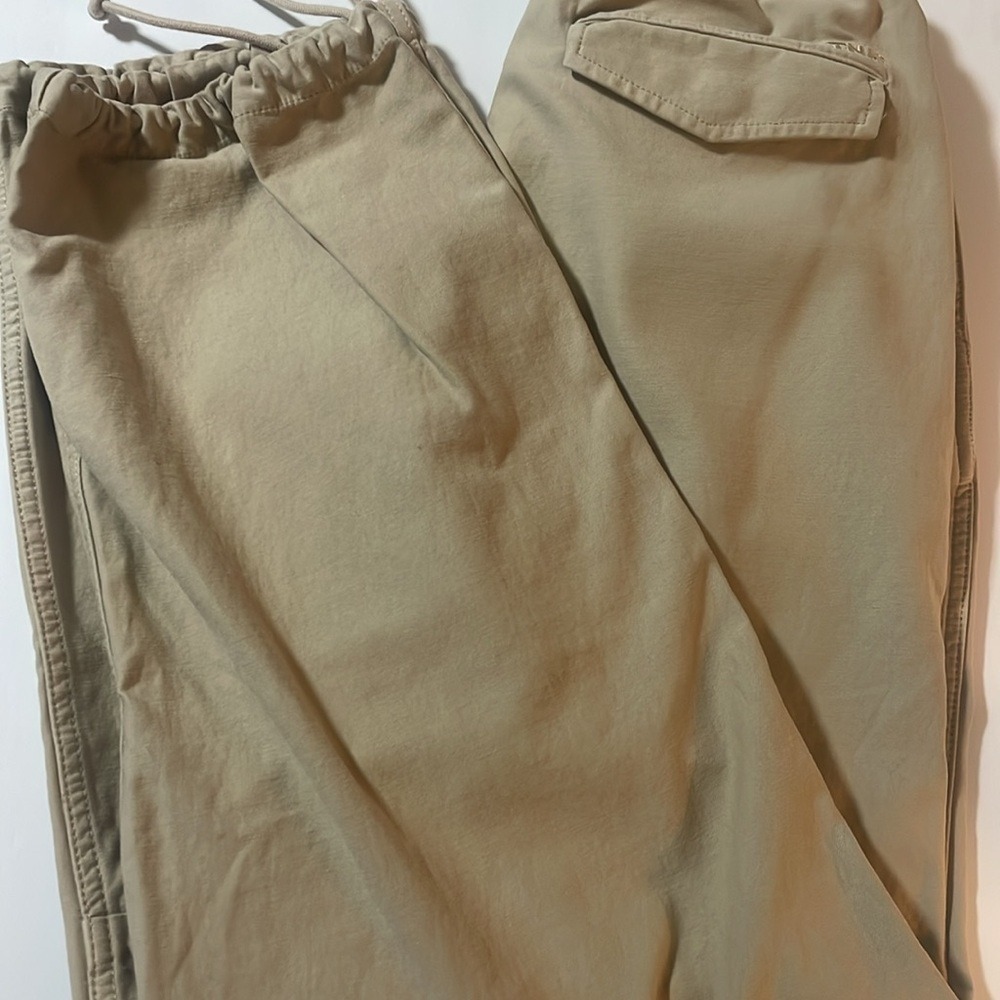 TNA Surplus Division Cargo Pants Khaki Tan‎ Drawstring Waist Wide Leg Size M - Picture 9 of 9